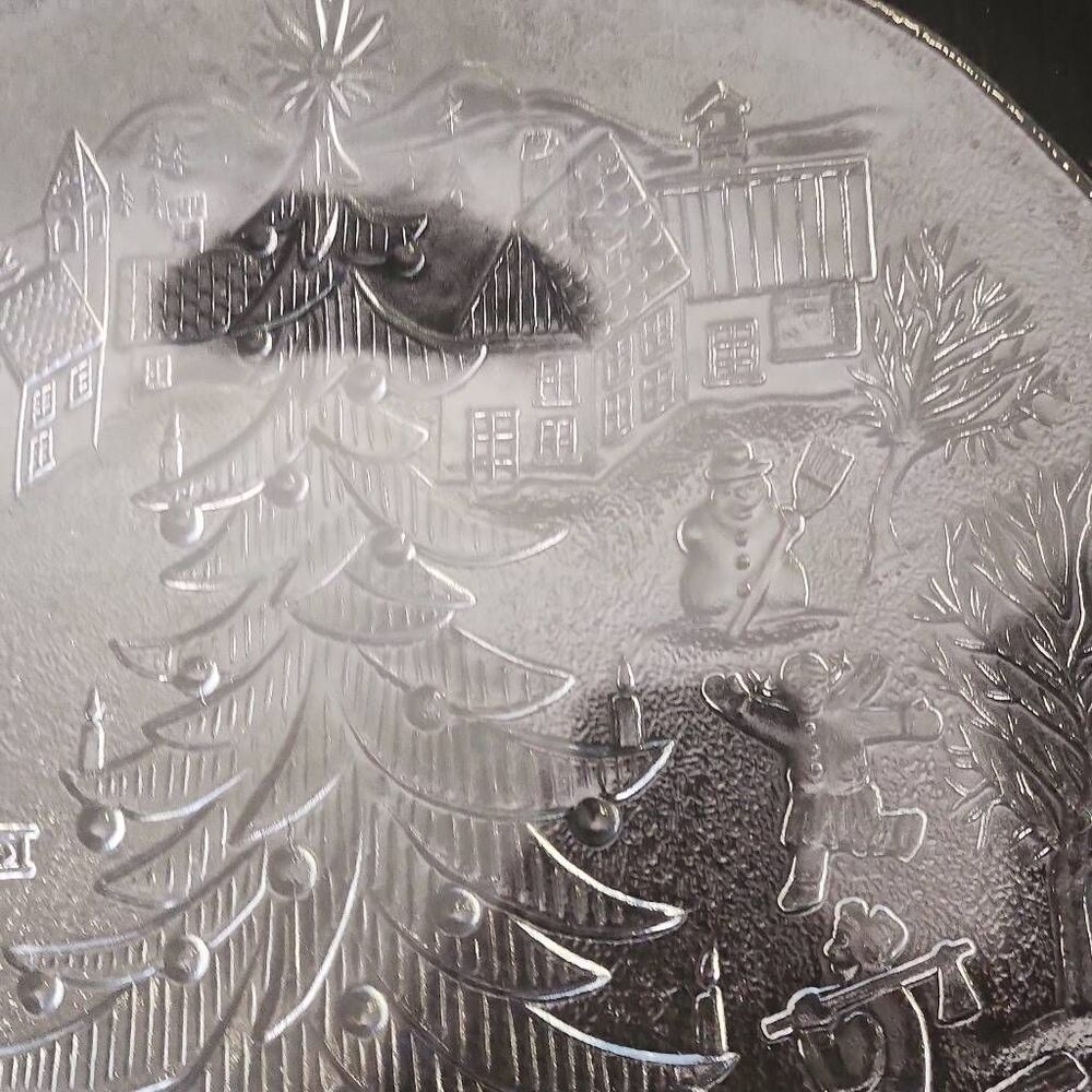 Vintage  World Bazaar Glass Plate Christmas Platter